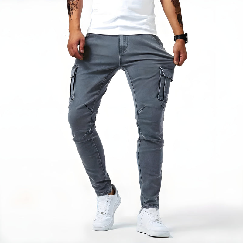 FRANCIS | Stretch Denim Cargo Trousers