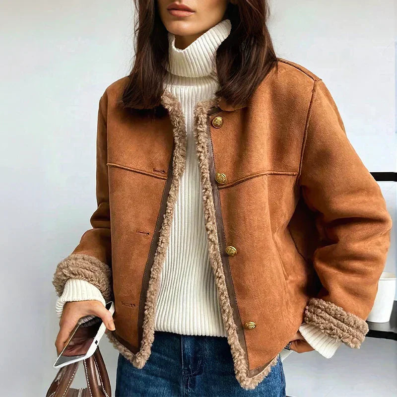 ROSIE | Shearling Button Jacket